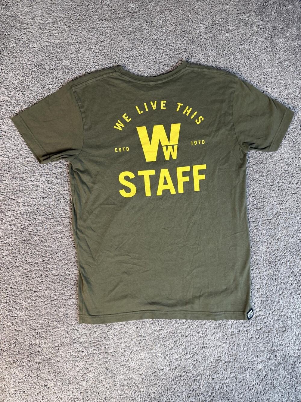 Woodward Shirt Mens M Green WW STAFF Skater Skateboarding We Live This